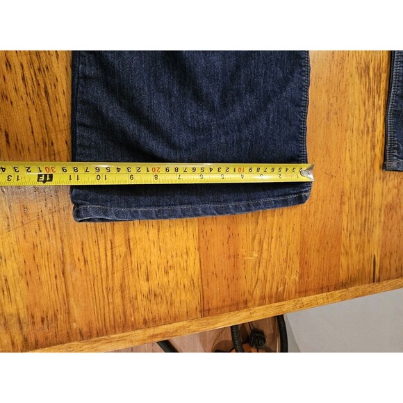 Calvin Klein Jeans Womens High Rise Wide Leg Fit Blue Denim Bootcut Size 12 - Picture 11 of 16